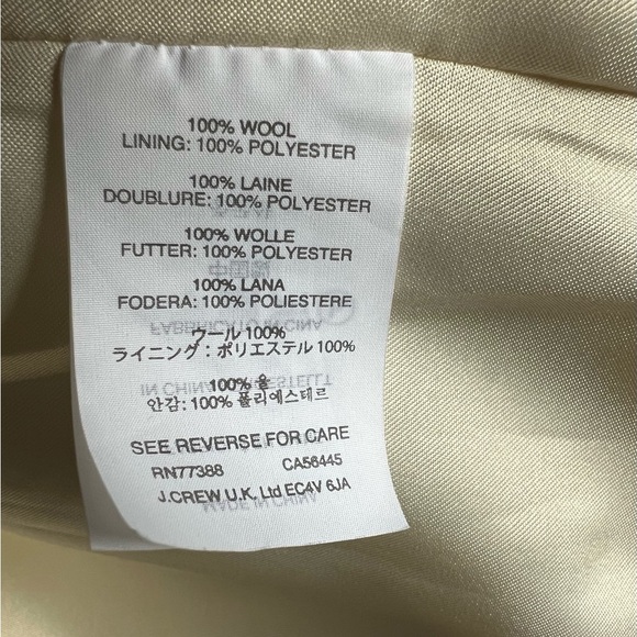 J. Crew Cream Coat with Gold Buttons Nearly New! - Picture 4 of 5